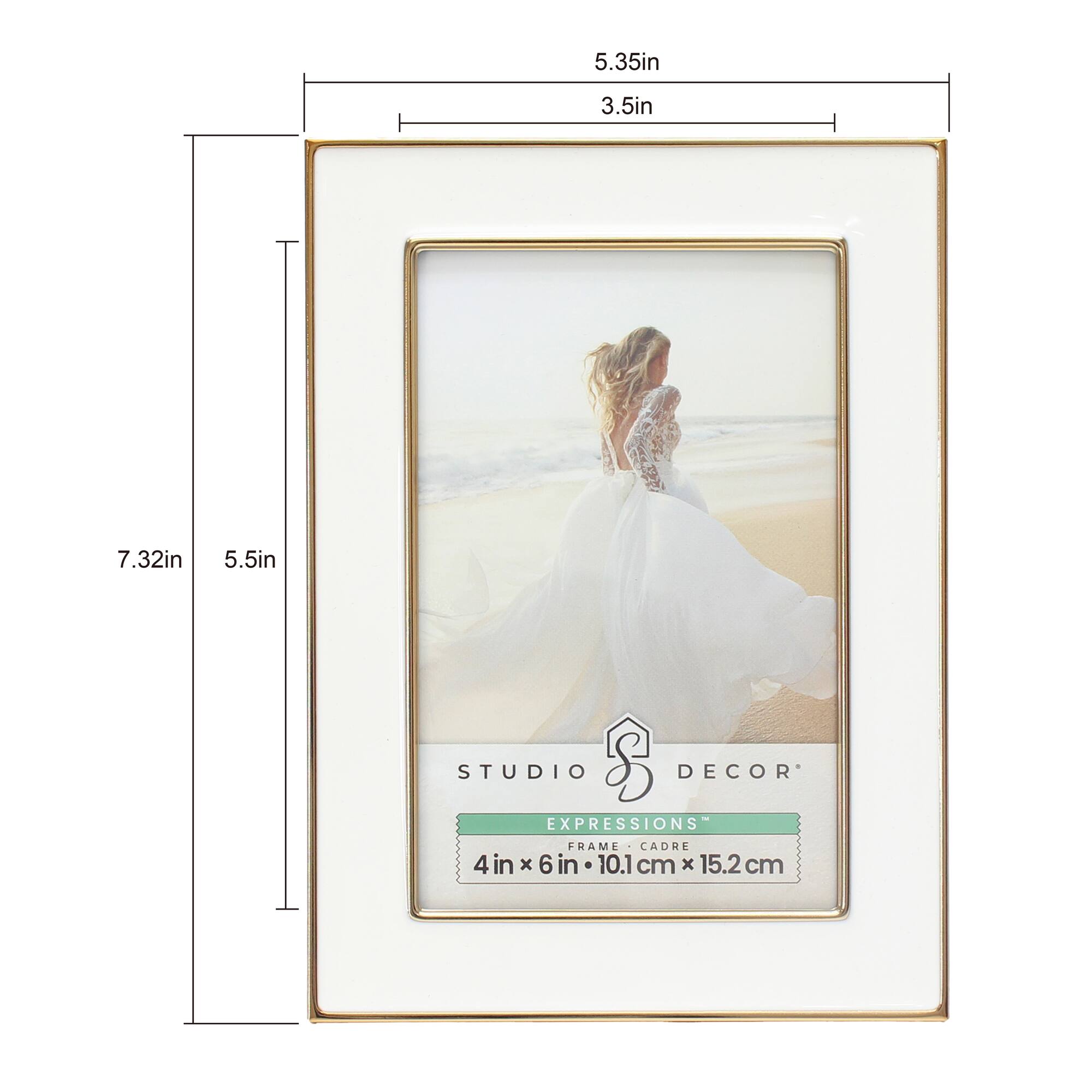 Expressions™ White with Gold Outline Wall Frame by Studio Décor